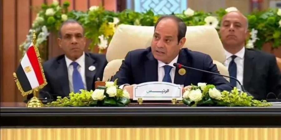 الرئيس المصري: العدوان علي غزة خلف وصمة عار في تاريخ البشرية