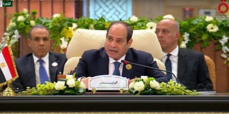 «الرئيس السيسي»: مصر سعت إلى التوصل لوقف إطلاق النار في غزة منذ اليوم الأول للأزمة